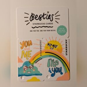 Besties Starbucks Keychain Cards - New - Ready To Be Loaded With $$